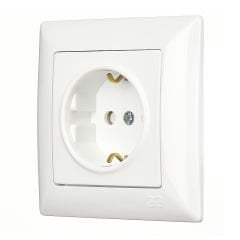 Günsan Visage Beyaz Çocuk Korumalı Topraklı Priz