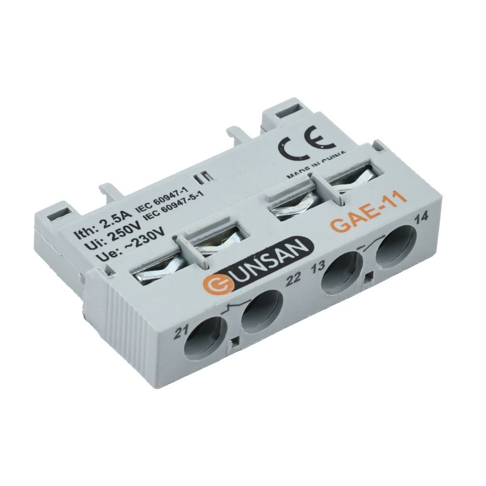 Günsan Valta Yardımcı Kontak (Üst) 1A+1K Kontak