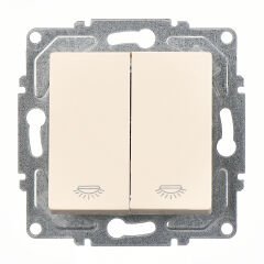 Günsan Eqona Krem Vidalı Komütatör Liht Anahtar 10AX 250V